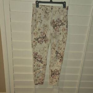 Buffalo David Bitton Beige and Red Floral Jeans